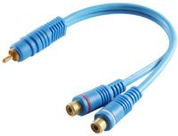 S-Impuls Cinchstecker/ 2 Cinchkupplung, blau, 0,2m
