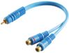 S-Impuls Cinchstecker/ 2 Cinchkupplung, blau, 0,2m
