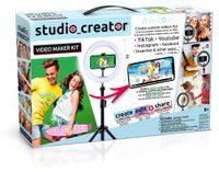 Ensemble de création Video Studio – Pack influenceur avec anneau lumineux, trépied et écran vert