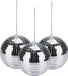 Merkloos / Sans marque Edco Eindhoven Bv Grote discobal kerstballen - 3x - zilver - D15 cm - kunststof