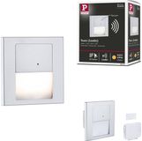 Paulmann LED-wandinbouwlamp Tsaro hoekig 80x80 mm 1W 80lm 230V 2700K Chroom mat