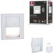 Paulmann LED-wandinbouwlamp Tsaro hoekig 80x80 mm 1W 80lm 230V 2700K Chroom mat