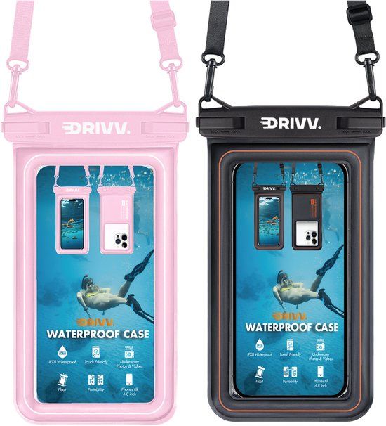 Drivv. Luxe Waterdicht Telefoonhoesje - Set van 2
