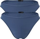 HOM Slip Set van 2 - Mannen - Midblue - Effen - Microvezel - Maat XL