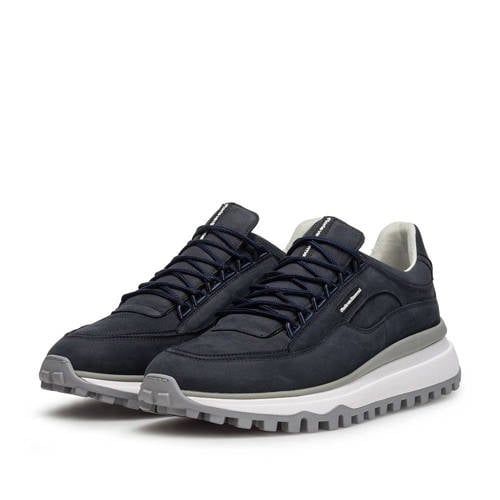 Floris van Bommel Sfm-10248 De Gripper Sneakers - Nubuck - Heren - Blauw - Maat 42⅔