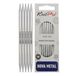 KnitPro Nova breinaalden zonder knop – breinaalden met dubbele punt 12,5 cm x 4 mm, verpakking van 5