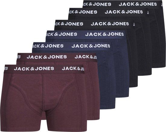 JACK & JONES JACSIMPLY BASIC TRUNKS 7 PACK Boxershorts - Black - Men's Size M