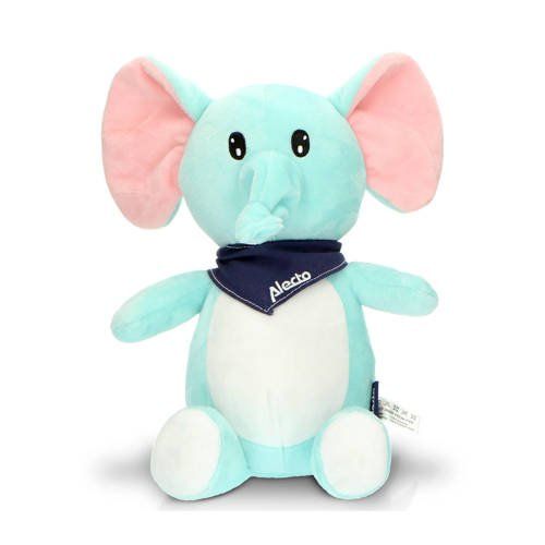 Alecto BC350 Knuffel Olifant met Rustgevende Geluiden en Nachtlampje - Blauw
