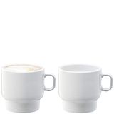 LSA International P276-10-516 Utility platte beker, porselein, 280 ml, wit