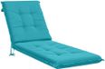 vidaXL Ligstoel Kussen GEMERT 100% Polyester Turquoise 190 x 60 x 9 cm