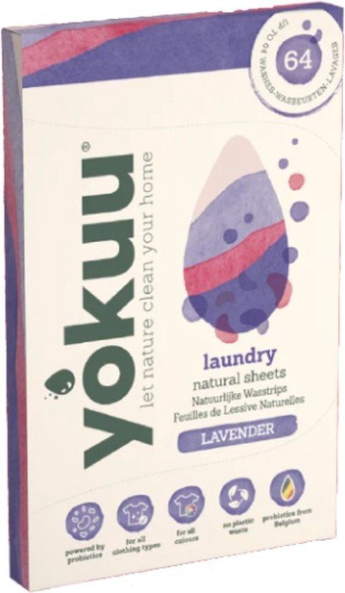YOKUU Probiotische Wasstrips - Lavendel Geur - 64 wasbeurten