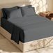 Hearth & Harbor Kingsize sets met extra diepe hoeken - geschikt voor matras 45-61 cm diep - extra hoge omslag - 6-delige kingsize - kingsize - grijze lakens