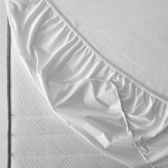 Moodit Noa Waterdichte Matrasbeschermer - Tweepersoons 140x200cm - Katoen Jersey + PU - Wit