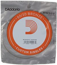 D'Addario .022 Bronze Wound Single Acoustic Guitar String