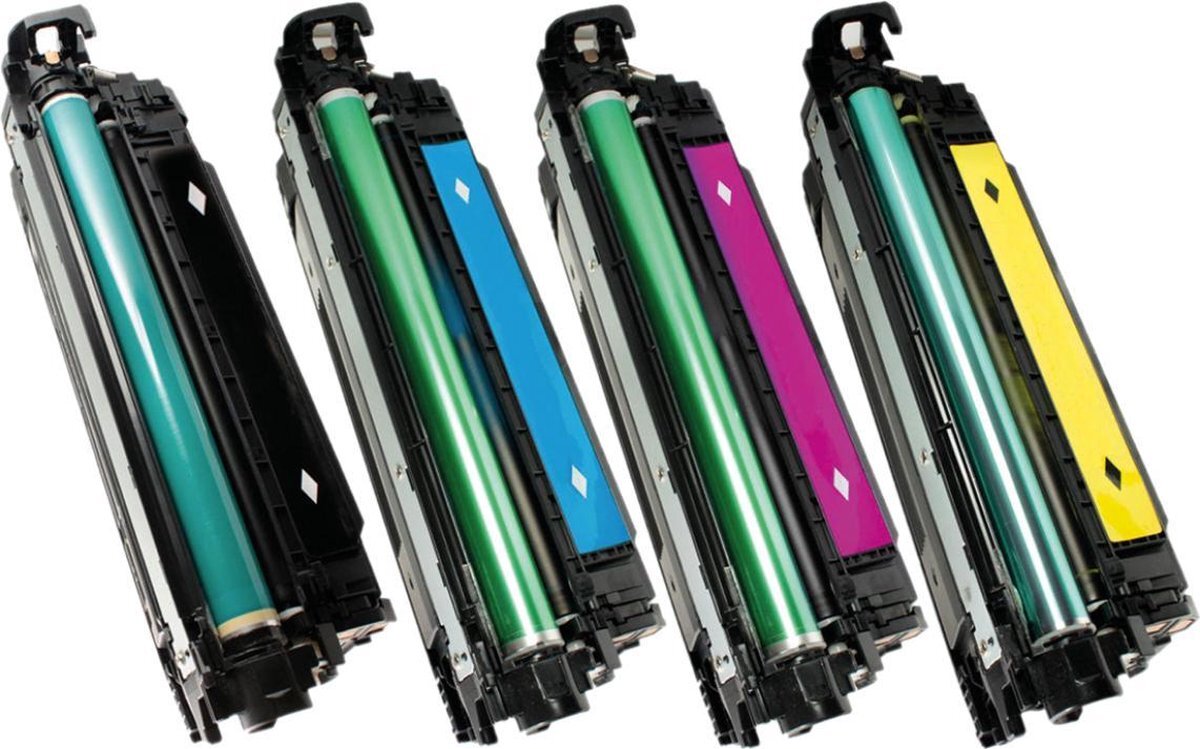 InktDL Compatible XL Multipack Laser toner cartridges voor HP 507X/507A (CE400X, CE401A, CE402A en CE403A) | Geschikt voor HP Color Laserjet 500 M551DN, M551N, M551XH, MFP M575C, M575DN, M575F, M75C, MFP 570DW en 570DN (Zwart, Cyaan, Magenta & Geel)