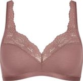 Sloggi Romance Soft Bra BH zonder beugel - Zonder vulling en niet voorgevormde kanten Bh - Zwart - Wit - 80A