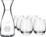Pasabahce Carafe/pichet en verre de 1 litre avec 6 verres à boire/verres à eau de 330 ml