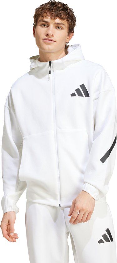 adidas Sportswear New adidas Z.N.E. Trainingsjack met Capuchon - Heren - Wit - XL