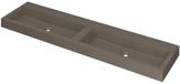 Wastafel INK Momento Dubbele Wastafel 1800x450x90mm Quartz Beton Grijs
