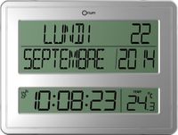 Orium by CEP Orium digitale radiogestuurde klok en kalender zilver