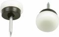 AMIG Kunststofglijders/meubelbeschermers met nagel - 4x - D16 mm - wit