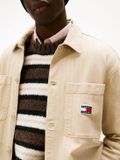 Tommy Hilfiger Tommy Jeans Heren Overhemd M Katoen/Elastaan Beige