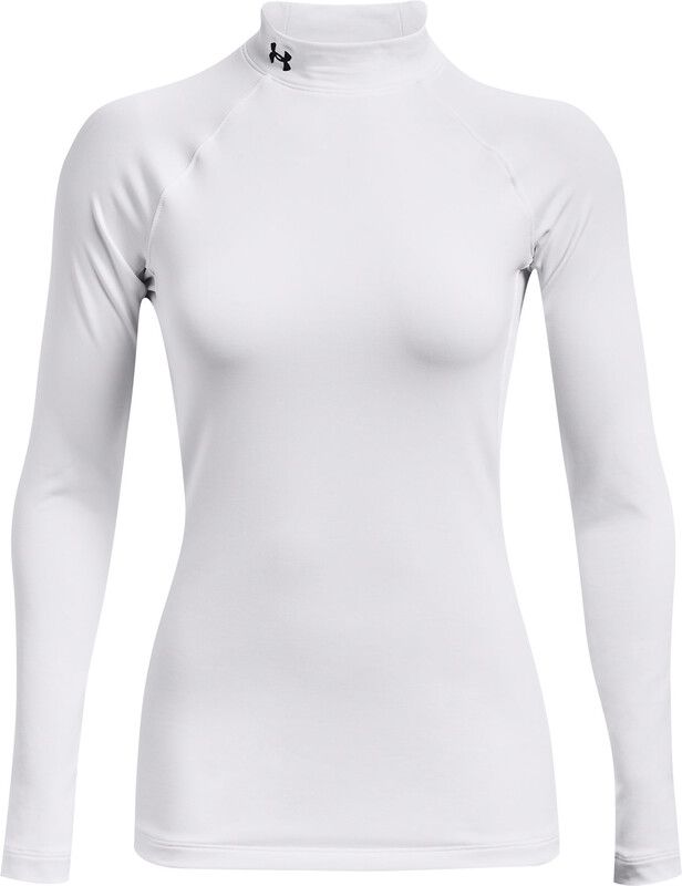 Under Armour Authentics Mockneck Shirt met lange mouwen Dames - wit