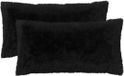 vidaXL - Kussensloop - 2 stuks - HEERLEN - Zwart - 40 x 80 cm - Katoensatijn