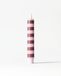 HEMA Bougie De Table LED ⌀2,5 X 18,4 Cm, Rayures Rose-aubergine (rose)