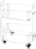 VEVOR Rolling Trolley Serveerwagen 2-laags Mobiele Bijzettafel