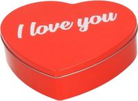 Bellatio Decorations Snoepblik - 19 cm - aluminium - rood