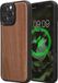 kwmobile Echt Houten Beschermhoes voor Apple iPhone 16 Pro Max – Hout & TPU Cover – donkerbruin walnoothout
