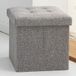 Oak & Tea Opslag Ottomaanse Zitting Opvouwbare Opbergdoos Met Deksel Opvouwbare Voetbank Voor Kinderen Volwassenen Speelgoed Opbergdoos Grijs 30x30x30cm