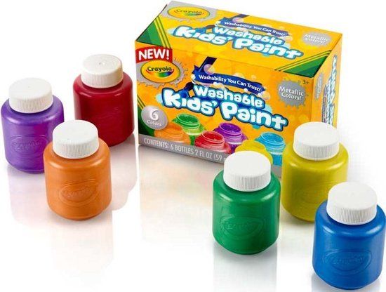 Crayola 6 Flessen verf metaalkleur - Plakkaatverf - Multicolor