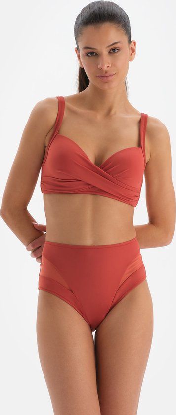 Dagi Tegel Bedekte Bikinitop - Oranje - Maat 42