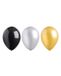 Excellent Houseware Ballons Or Argent Et Noir 10 pcs.