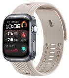 Wigento Huawei Watch D2: hoogwaardige, premium, ademende siliconen vervangende horlogeband, beige