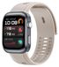 Wigento Huawei Watch D2: hoogwaardige, premium, ademende siliconen vervangende horlogeband, beige