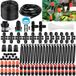 Kit d'irrigation goutte à goutte jardin - Système d'irrigation automatique - 40 m + 20 m - Raccords rapides plug-and-play - 152 pièces
