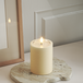 Bougie pilier LED unique D 7,5 x 10 cm Crème