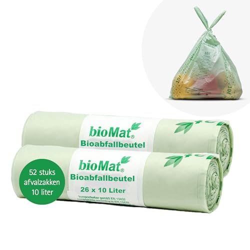 bioMat 10 liter BIOMAT bio-afvalzakken (2 x 26 stuks met handvat)