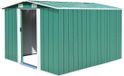 vidaXL Tuinschuur Metaal Groen 257x298x178 cm