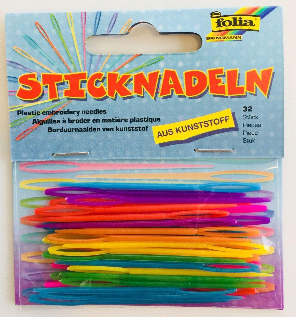 Folia Borduurnaalden kunststof (32 stuks)