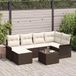 Maison Exclusive - Set de 7 coussins de banc de jardin, marron, en polyrotin