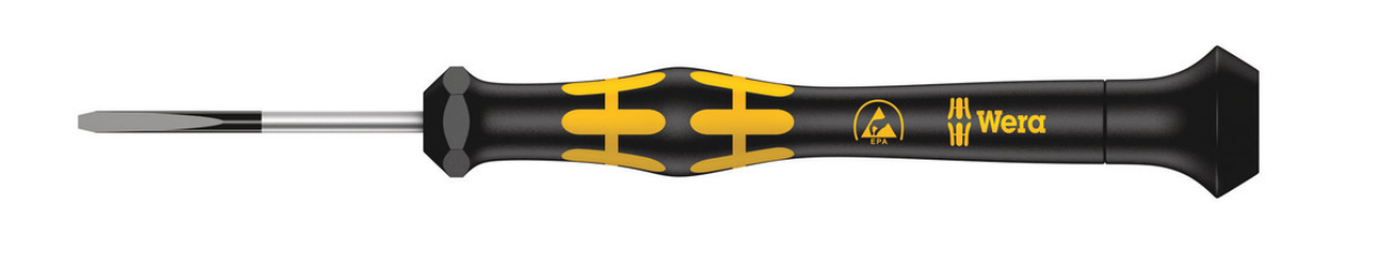 Wera 1578 A ESD Kraftform Micro screwdriver for slotted screws - 05030101001