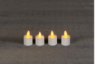 Anna's Collection LED-theelichten met afstandsbediening | Wit | Ø 3,8 cm | H 5 cm | Set van 4