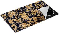 Chefcare Inductie Beschermer Gouden Bloemen 90x55cm - Inductie Beschermer Mat