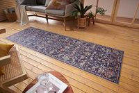 Nouristan Sues Oriëntaalse laagpolig, vintage used look, wasbaar, weerbestendig en uv-bestendig, voor balkon, terras, tuin, woonkamer, grijs, multicolor, 80 x 200 cm