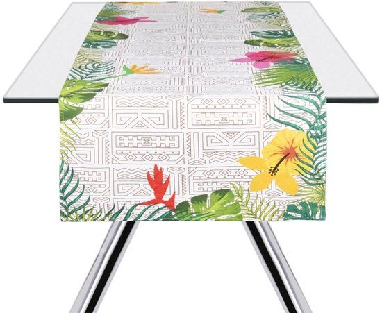 Excelsa Tiki Tafelloper, 100% Katoen, Multi kleuren, 45 x 140 cm