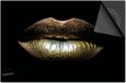 Dietrix Inductie beschermer 65x52 - Black en Gold - Lippen